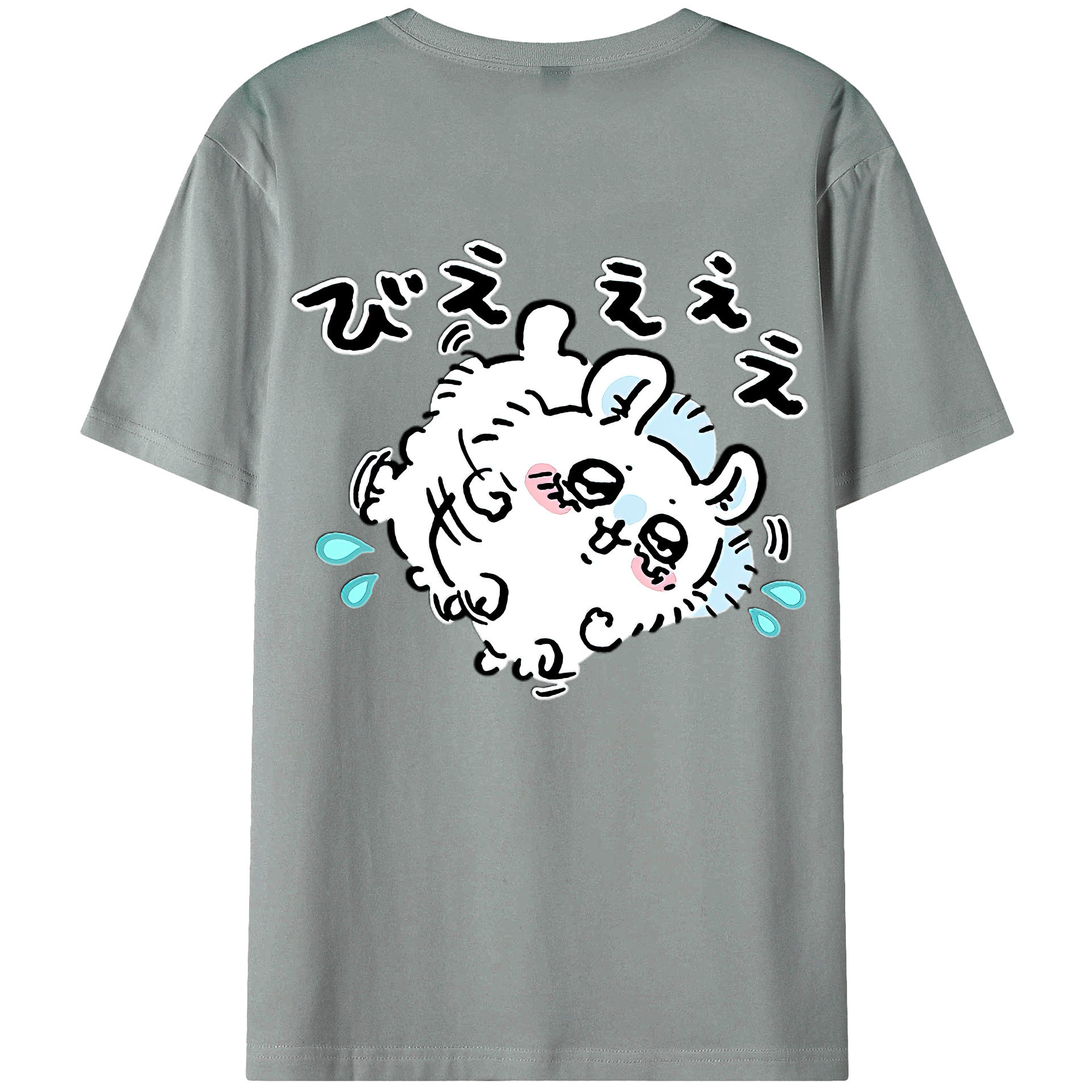 （画像用） ちいかわ モモンガ Chii-kawa Momonga 綿100％ メンズ半袖Tシャツ（バックプリント） 通気性